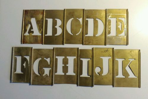 Vintage brass stencils reese&#039;s adjustable -- 1-1/2 &#034; inch -- lockedge letters for sale