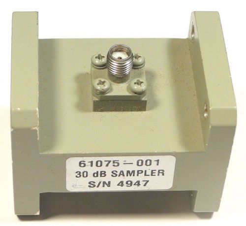 WAVEGUIDE WR-75 POWER SAMPLER =&gt; SMA - 30 dB - ALUMINUM *UNUSED* Qty:1