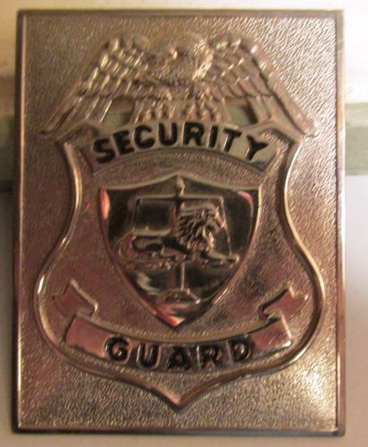 Silver tone security guard badge for sale