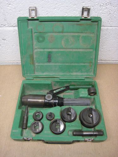 Greenlee 7904SB Quick Draw 1/2&#034;-2&#034; Straight Hydraulic Punch Driver Kit Used