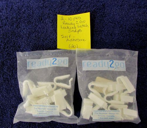Wire Clips 1&#034; Self-Adhesive Cable Clips Latch Snaps White 2x10pk (20) NEW X73