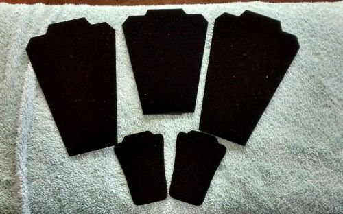 Blk Velvet Necklace Display stands set of 5