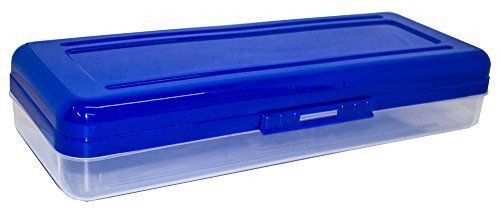 HQ Advance Products Plastic School Box, Extra Long, Assorted Color Tops 38006