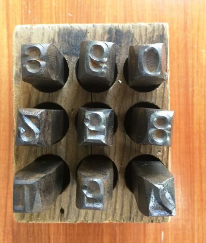VTG 3/8 Young Brothers Steel Stamp Set - Numbers