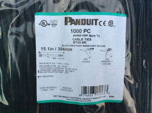 Panduit bt4s-mo 15.1&#034;barb-ty cable tie p/1000/bag wire tie 384mm 1000 pcs./ties for sale