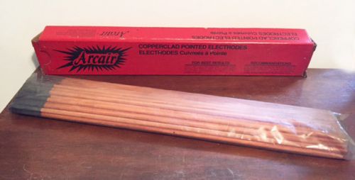 Arcair copperplad pointed electrodes 5/32&#034; x 12&#034; - new in box - qty 50 for sale