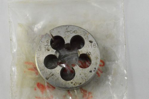 Ace 9/16-18 NF Die Adjustable Split Round Die High Carbon Steel Thread Tooling