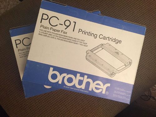 Genuine Brother PC-91 Fax Printing Cartridge Lot Of 2 NIB NEW For 900/950M/980M