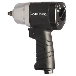Husky Impact Wrench 250 ft./lbs. 3/8 in. Drive Size 9500 RPM Built-in Silencing