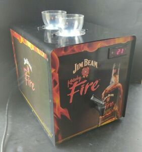 Jim Beam Kentucky Fire Lighted 2 Bottle Whiskey Liquor Dispenser SSC-55MT