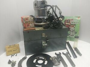 Vintage Black &amp; Decker Heavy Duty 3/4 HP Router kit 5.5 Amp + Bits Pieces Guides