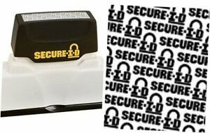 Secure I-D Security Stamp, Pre-Ink, 2 3/8&#034; x 5/8&#034; Security Strip, Black Ink