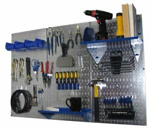 Wall Control Pegboard Organizer 4 ft. Metal Pegboard Standard Tool Storage Kit