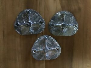 Dental Whip Mix Mounting Metal Plates Lot of 3