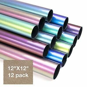 Chameleon HTV Heat Transfer Vinyl Bundle 12 Pack 12&#034;x12&#034; Iron Sheets for T-Shirt