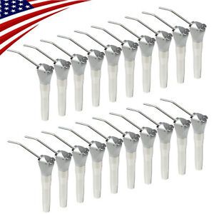 20 pcs Dental Air Water Syringe Triple Spray with 30 Nozzles Tips Tubes