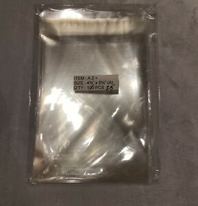 New 25pc 4-5/8 X 5-3/4 Clear Sealable Plastic Bags