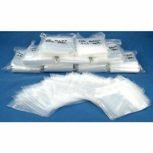 3 x 3 Ziplock Reclosable Zip Lock Clear Plastic Zip Seal 2mil Poly Bags 1000 Pcs