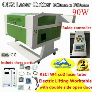 US Reci 90W CO2 Laser Engraver Laser Cutting &amp; Engraving Machine 500*700mm FDA