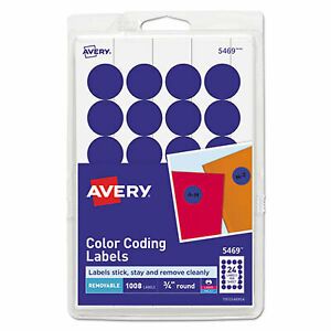 Avery Label,.75rnd,1008/Pk,Dbe 05469 05469  - 1 Each