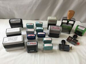 Lot Of 18 Office Stamps, Received/FAXED/ COPY/CONFIDENTIAL STAMPS