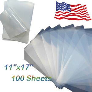 100 Sheets 11&#034;x17&#034; Premium Waterproof Inkjet Milky Transparency Screen Film HOT
