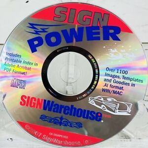 SIGNWAREHOUSE SIGN POWER clipart .eps .ai vector files CD Embroidery Software