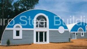 DuroSPAN Steel 52&#039;x48&#039;x18&#039; Metal Quonset DIY Home Building Kits Open Ends DiRECT
