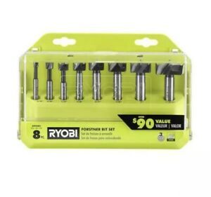 Ryobi A9FS8R1 8-Piece X-Wing Forstner Bit Set for Woodworking