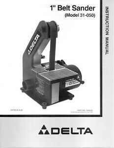 Delta 31-050 1&#034; Belt Sander Instruction Manual
