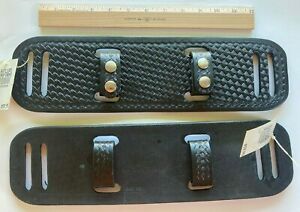 2 POLICE LEATHER BELT ACCESSORIES NEW OLD STOCK VINTAGE.@@@@@@@@@@@@@@@@@@@@@@@