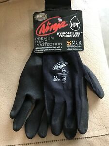 Memphis Ninja HPT Nylon Gloves, M,8 Black, N9699M 1 Pair New