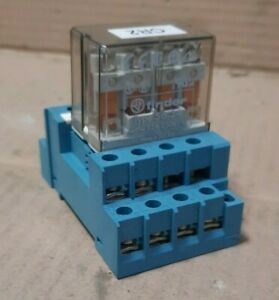 FINDER  #56.34  RELAY (12A, 250V) WITH SOCKET BASE  E134