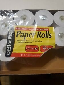 7 Office Max Cash Register &amp; Adding Machine Paper Rolls 2 ” x 130’