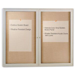 Ghent PA23648VX-181 Enclosed Outdoor Bulletin Board 48 X 36 Satin Finish