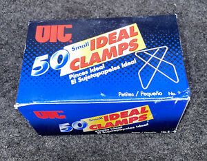1 BOX Officemate OIC Ideal Butterfly Clamps Small #2 Silver 50/Bx 378812