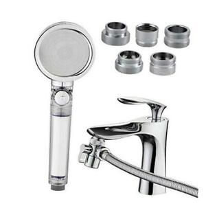 Sink Sprayer Hose 3-Modes High Pressure Filter Bathtub Faucet Rinser 6.5 round