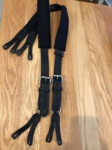 Leather fire firefighter firefighting suspenders