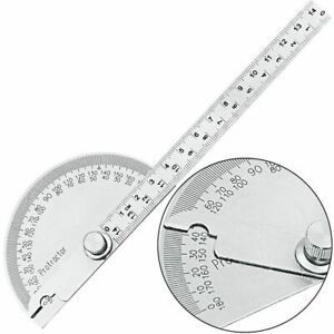 Tool Caliper 180 Degree Protractor Measuring Ruler Round Finder Angle Gauge