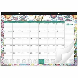2021-2022 Desk Calendar - Monthly Desk Calendar July 2021 - December 2022, 17&#034;