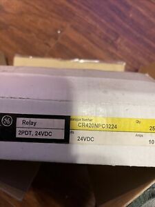 GE CR420NPC0224 10Amp  , 2PDT, 24VDC Coil,  BOX Of 25   NEW