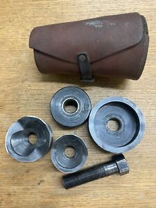 Greenlee 2&#034; Conduit Knockout Punch Set Leather Holder USA