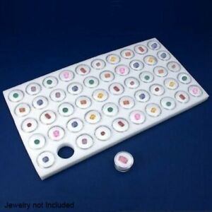 GEM JAR TRAY INSERT WITH 50 JARS WHITE