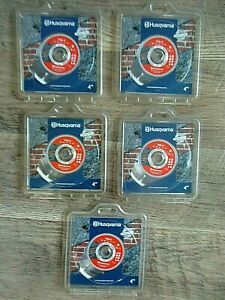 5 Husqvarna TSD-S 4-inch Segmented Diamond Blade Concrete Saw Blades NEW