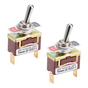 SPST Rocker Toggle Switch 15A 250V 20A 125V 2P ON/OFF Switch T701AT 2pcs