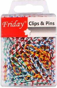 Small Paper Clips Colored for Home &amp; Office Organization 28mm Zebra - 100 Pcs