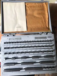 NEW Carl Zeiss Jena gauge block set grade 0 , 59 pieces with documents