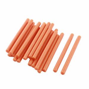 10 Pcs Orange Glitter Hot Melt Glue Gun Adhesive Sticks 7mm x 100mm
