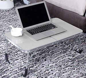 Folding Laptop Table Foldable Standing Desk For Writing Aluminum Frame 61—41—2