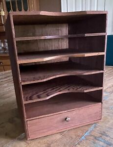 Kingsley Machine Company Wood Cabinet for Type Set Boxes - with Bottom Drawer
